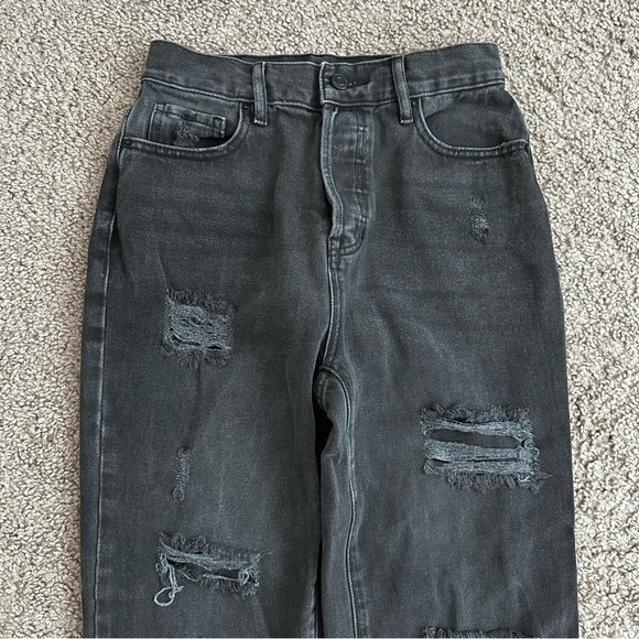 Pacsun High Rise Straight Distressed Button Fly Womens 25 - Picture 12 of 14